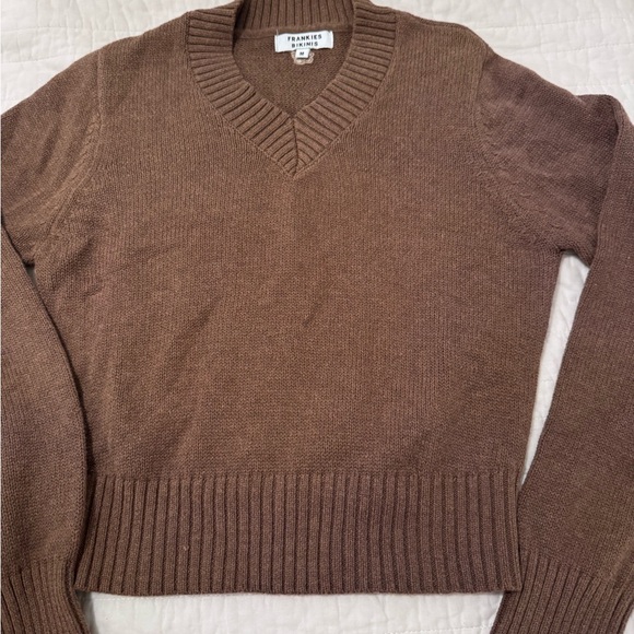 Frankie's Bikinis V-Neck Sweater - Picture 1 of 4